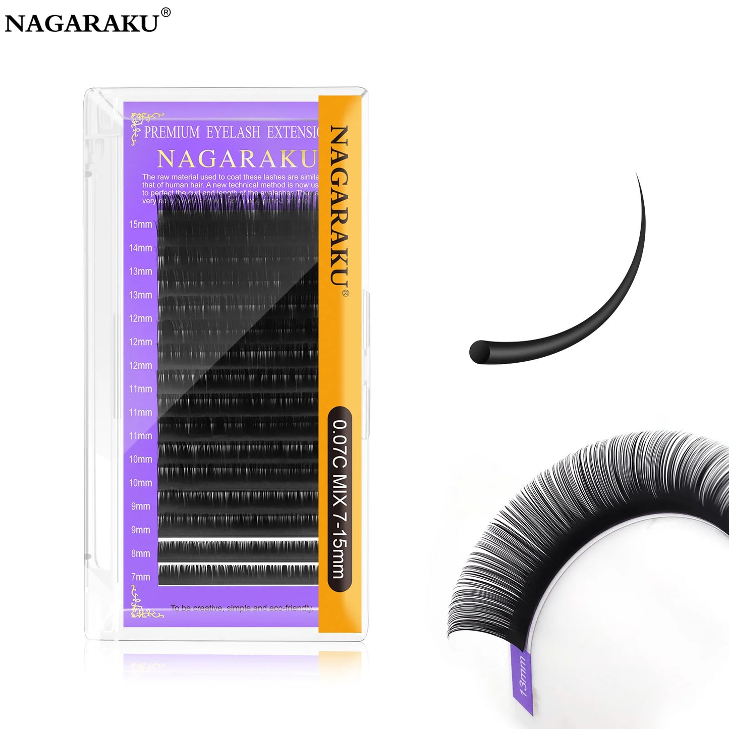Individual Lashes Premium Classic Eyelash Extension Black Matte Natural Soft
