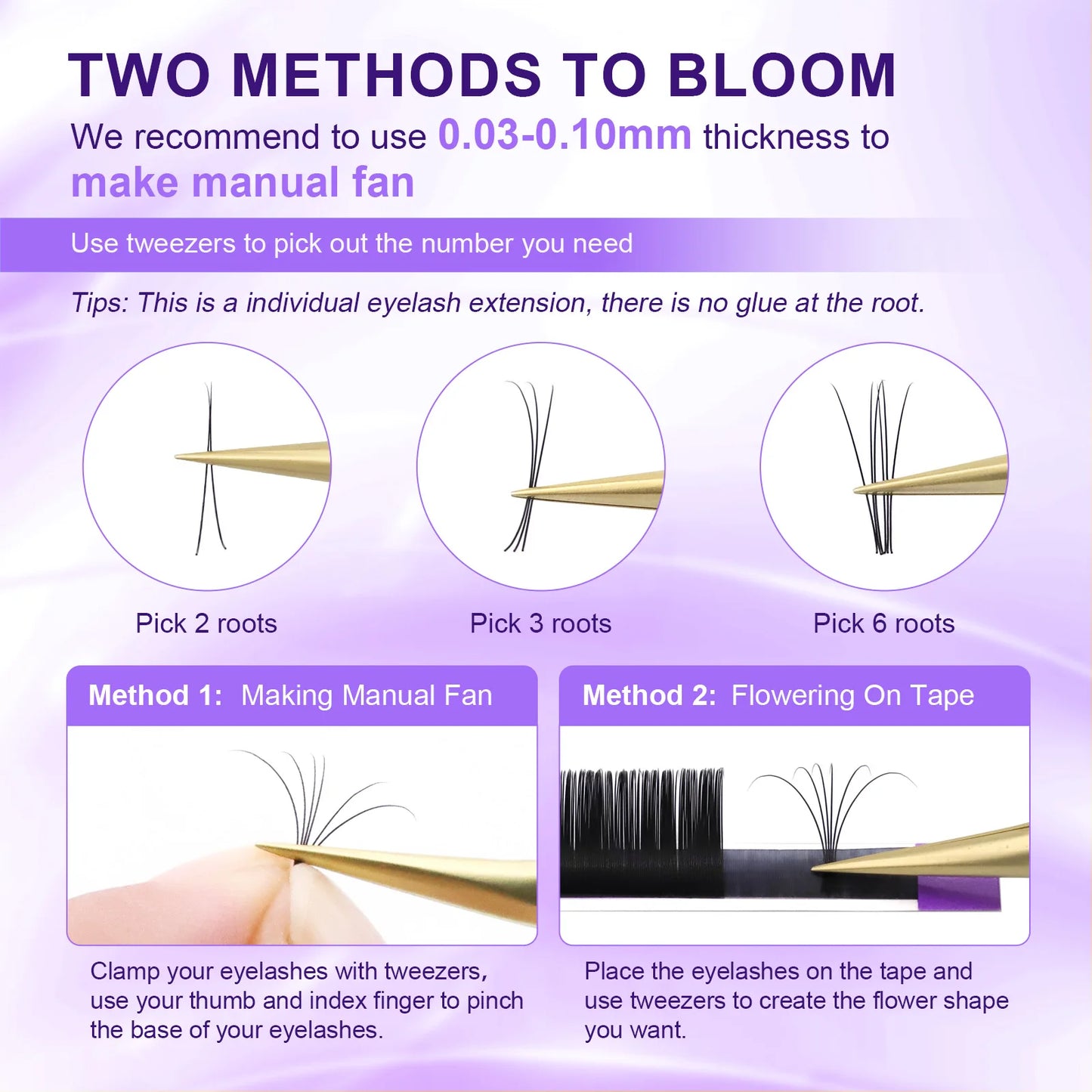 Individual Lashes Premium Classic Eyelash Extension Black Matte Natural Soft