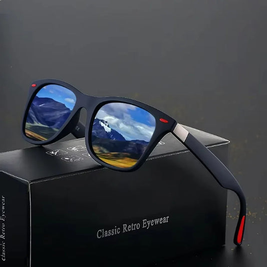 3 Pieces Fashion Unisex Vintage Square Sunglasses For Men Women Driving Fishing Luxury Brand Designer Sun Glasses UV400 Eyewear